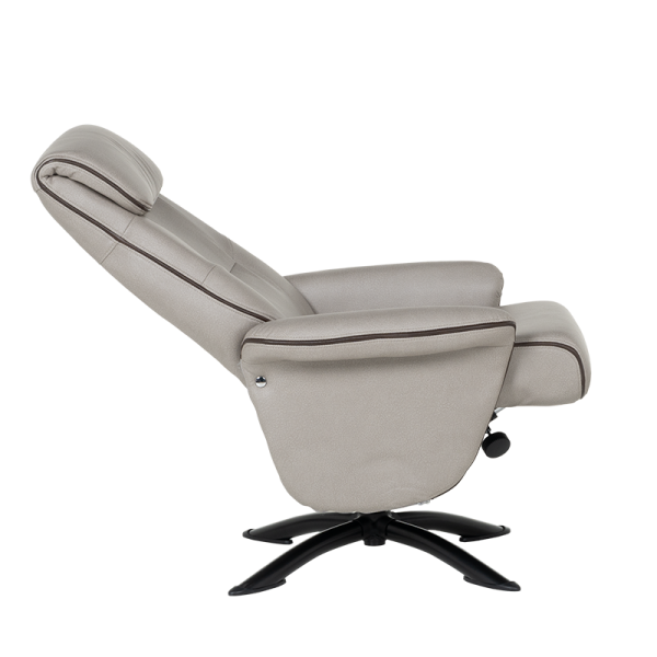 Кресло с табуретка EMA - светлосиво