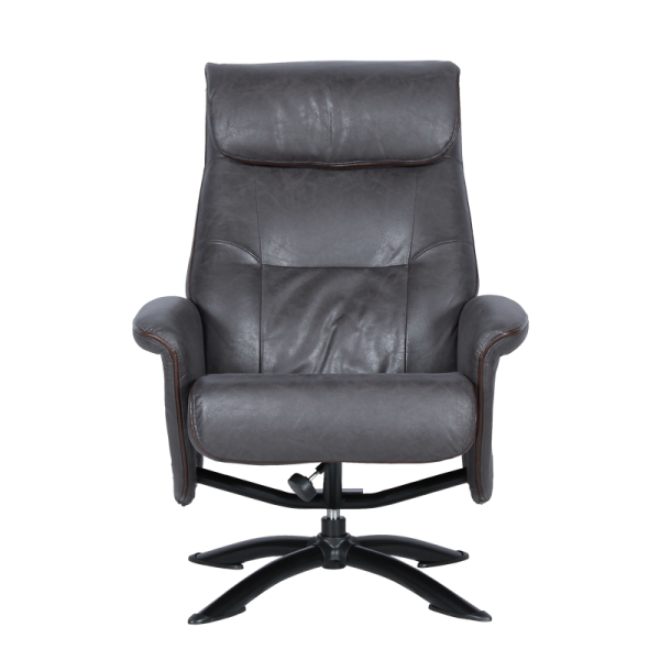 Кресло с табуретка EMA - тъмносиво