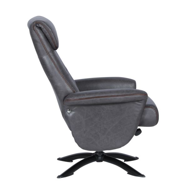 Кресло с табуретка EMA - тъмносиво