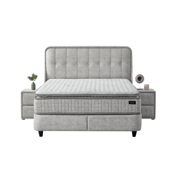 Тапицирана спалня с матрак PICASSO 160 x 200 - бежов 626