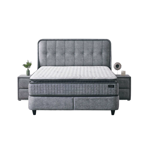 Тапицирана спалня с матрак PICASSO 160 x 200 - графит 501