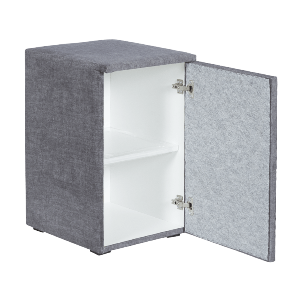 Нощно шкафче за спалня PUZZLE дясно - сив 16