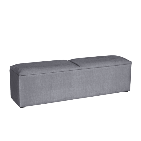 Тапицирана пейка с ракла за спалня PUZZLE 180x200 - сив 16