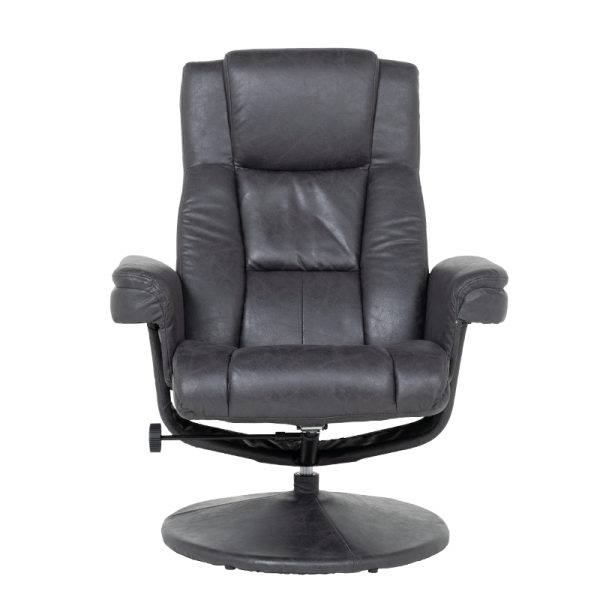 Кресло с табуретка JACKY - тъмносив