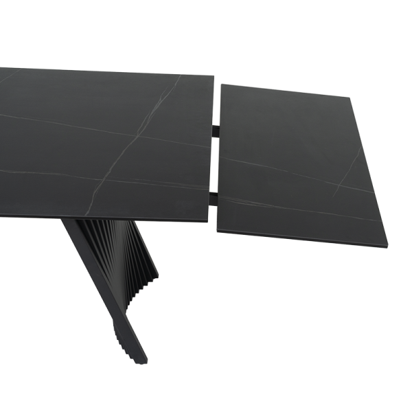 Разтегателна трапезна маса KOWAL - черна