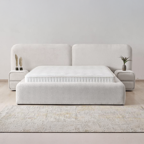 Тапицирана спалня с матрак MYKONOS 180 х 200 - перла SY