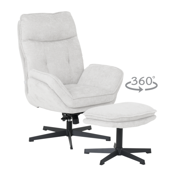 Кресло с табуретка ANDREA - шампанско