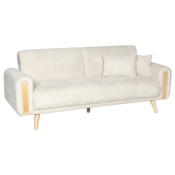 Разтегателен диван - тройка GOMA - бял E26