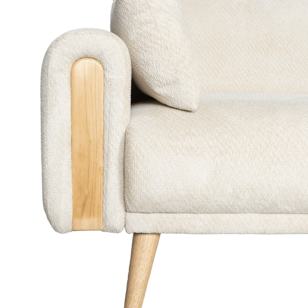 Разтегателен диван - тройка GOMA - бял E26