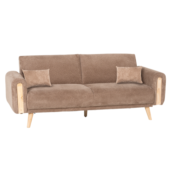 Разтегателен диван - тройка GOMA - кафяв E40