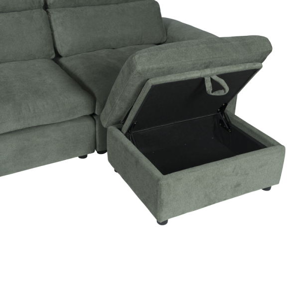 Ъглов диван POKO - зелен C08
