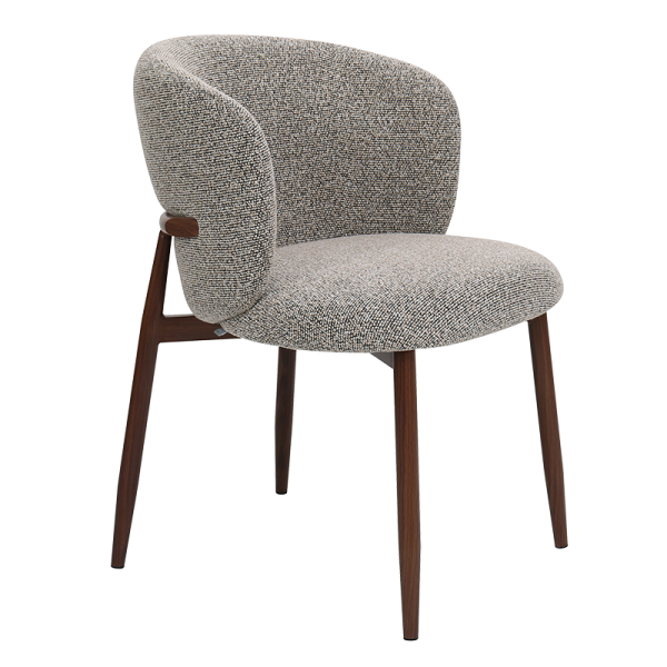 Трапезен стол LETEN - черен-кафяв 170 WAL