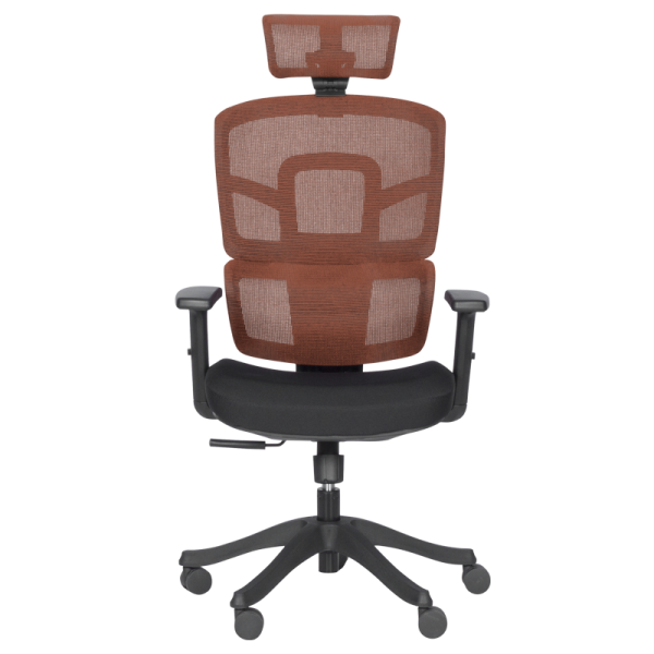 Ергономичен стол Carmen 7582 - оранжев-черен