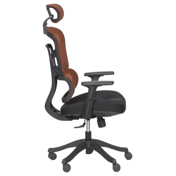 Ергономичен стол Carmen 7582 - оранжев-черен