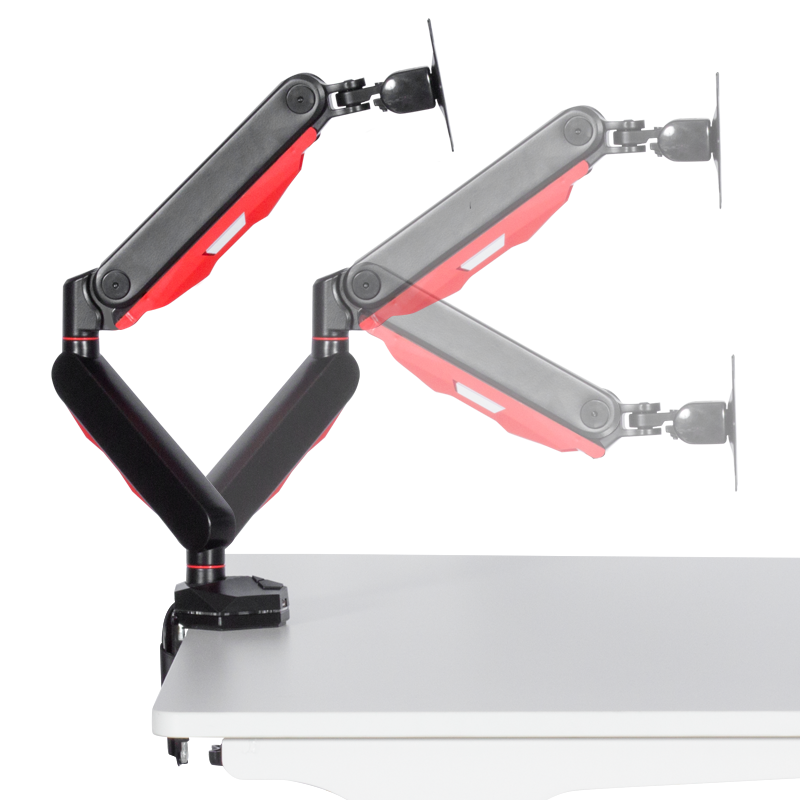 Геймърска стойка за монитор с газов амортисьор Carmen CR-530 - черно - червена