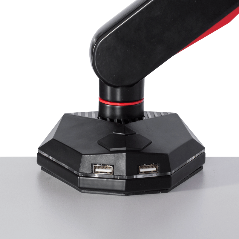 Геймърска стойка за монитор с газов амортисьор Carmen CR-530 - черно - червена