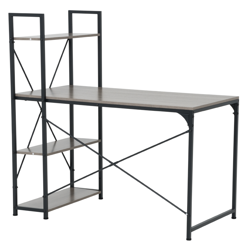 Бюро с етажерка TUZLA - сив дъб