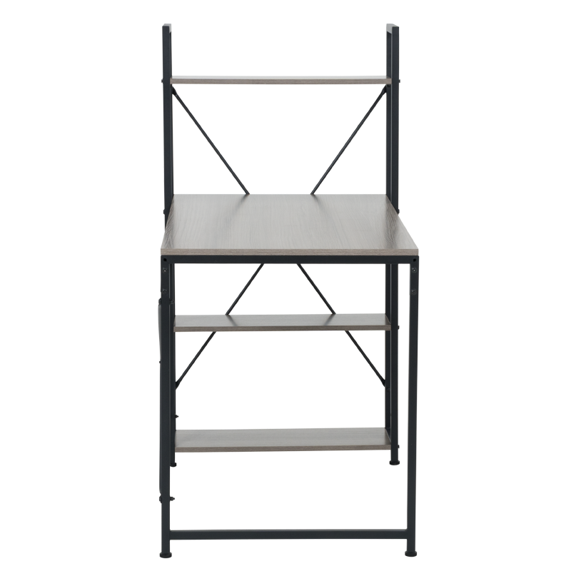 Бюро с етажерка TUZLA - сив дъб