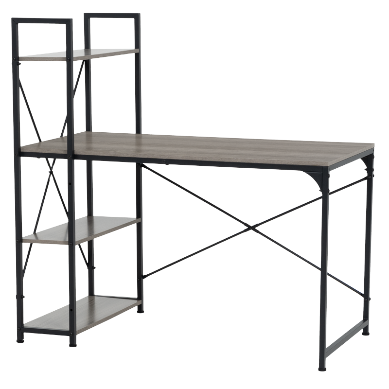 Бюро с етажерка TUZLA - сив дъб