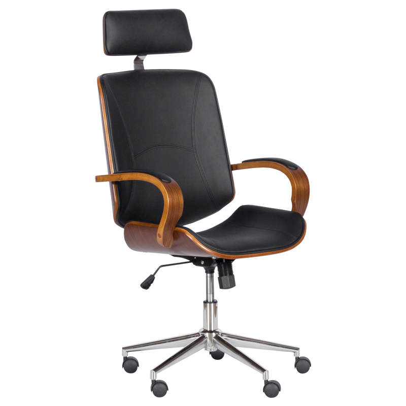 Президентски офис стол Carmen 6401 - орех - черно