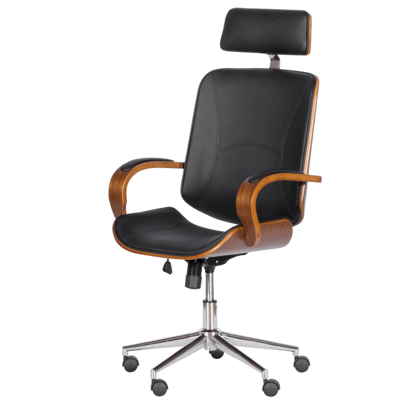 Президентски офис стол Carmen 6401 - орех - черно