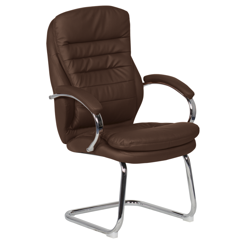 Посетителски стол Carmen 6154 - кафяв