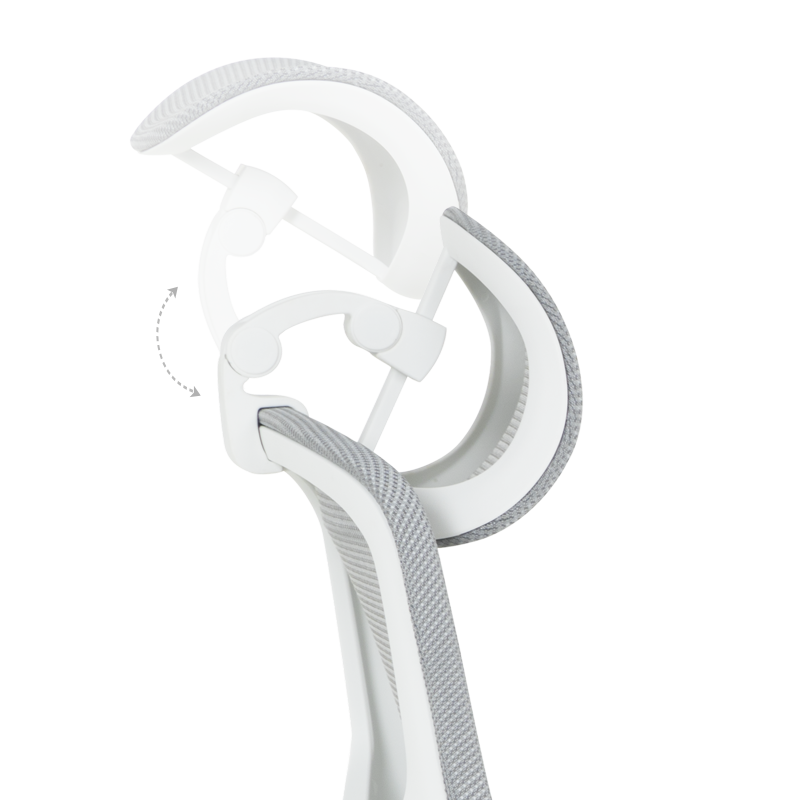 Ергономичен стол Carmen 7901 W еко кожа - сив-светлозелен