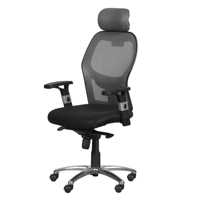 Ергономичен стол Carmen 7520 - черен - сив