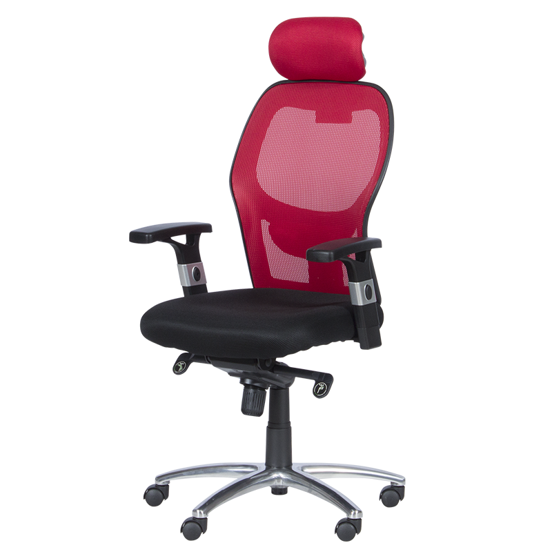 Ергономичен стол Carmen 7520 - черен - червен