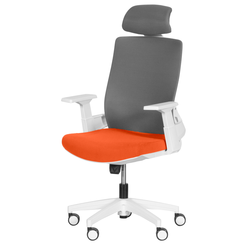 Президентски офис стол Carmen 7546 - оранжев - сив