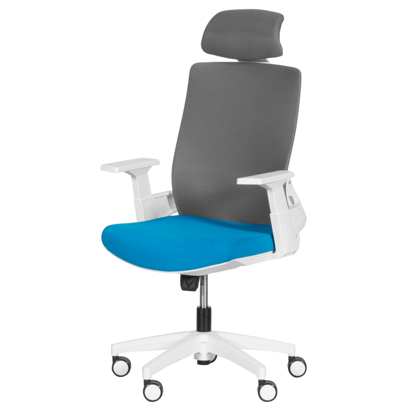 Президентски офис стол Carmen 7546 - син-сив