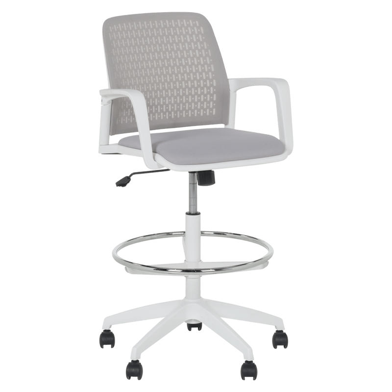 Работен офис стол Carmen 7556 W - светлосив