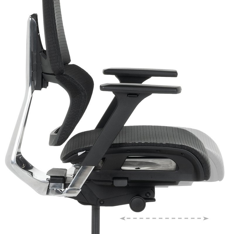 Ергономичен стол FRANCA - черен