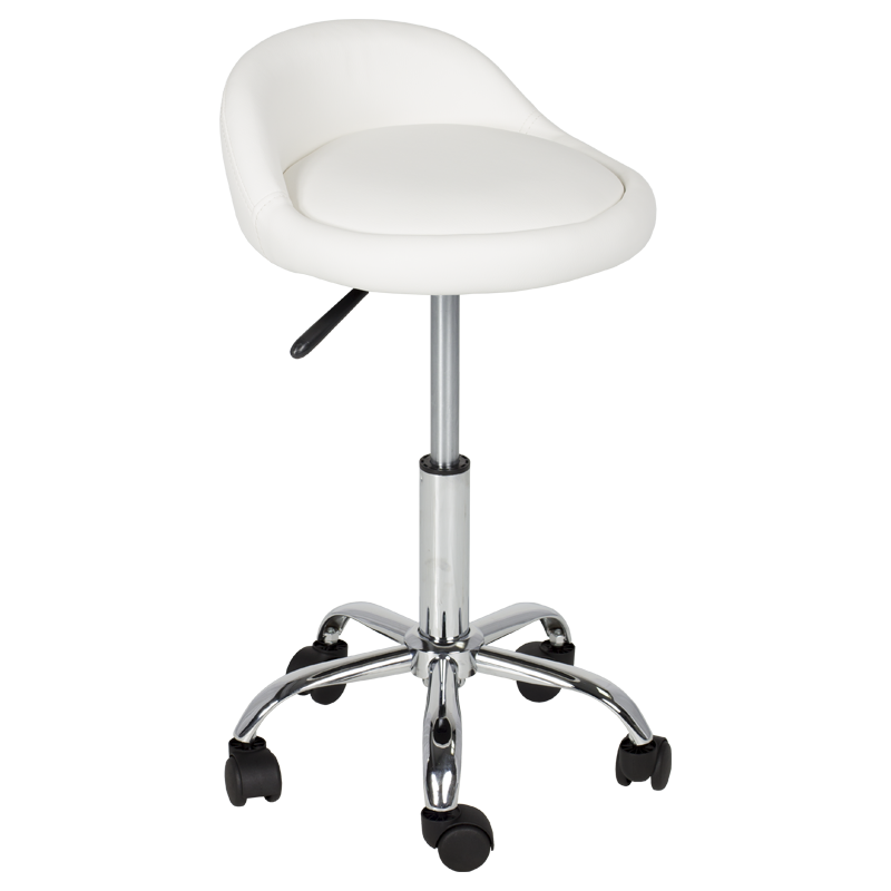 Табуретка с колелца Carmen 3067 - бял