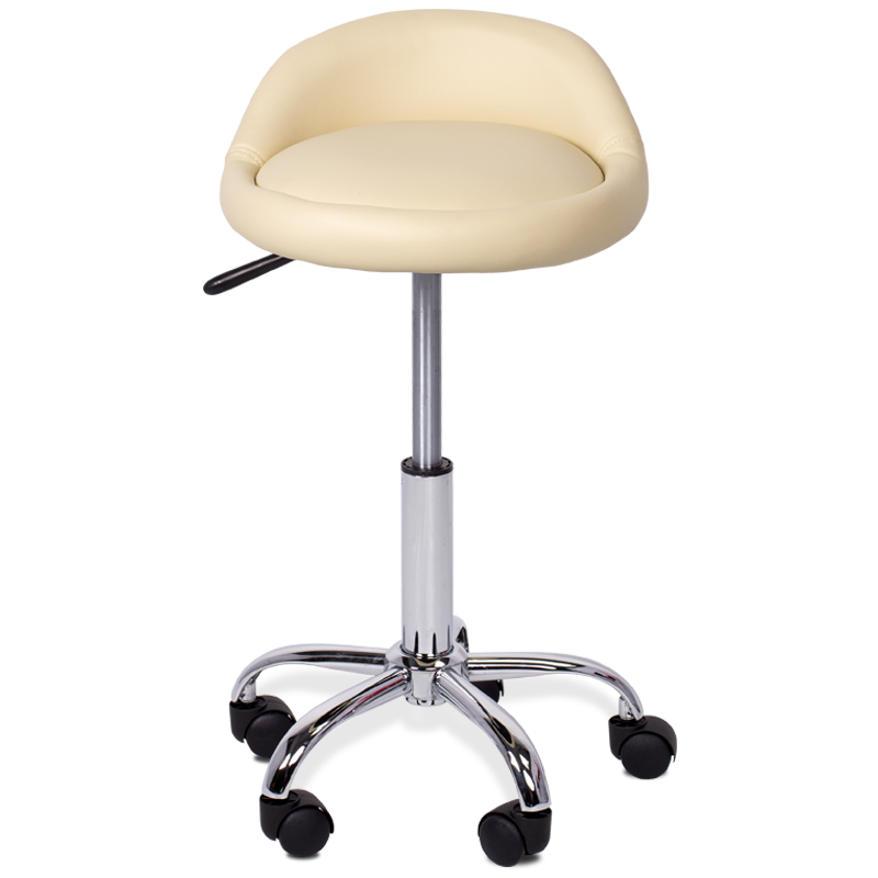 Табуретка с колелца Carmen 3067 - крем