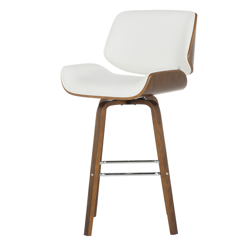 Бар стол Carmen 4027 - орех / бял