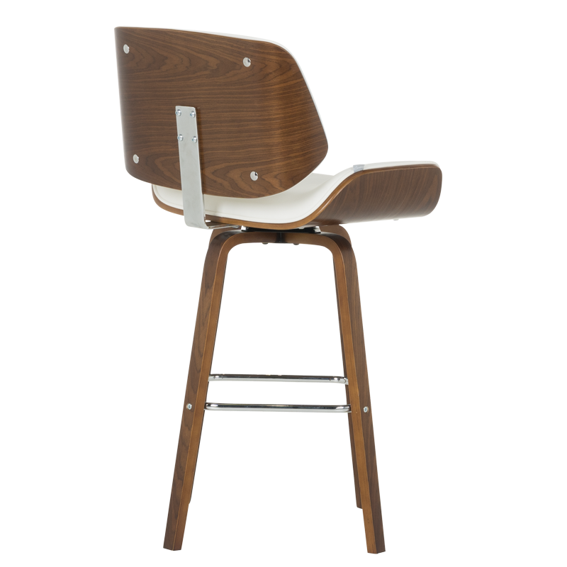 Бар стол Carmen 4027 - орех / бял