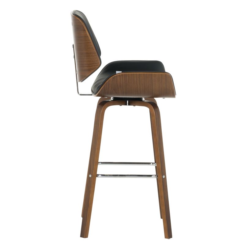 Бар стол Carmen 4027 - орех / черен