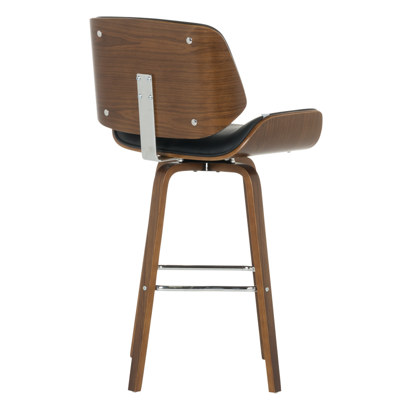 Бар стол Carmen 4027 - орех / черен