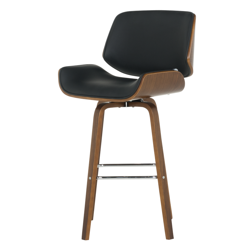 Бар стол Carmen 4027 - орех / черен