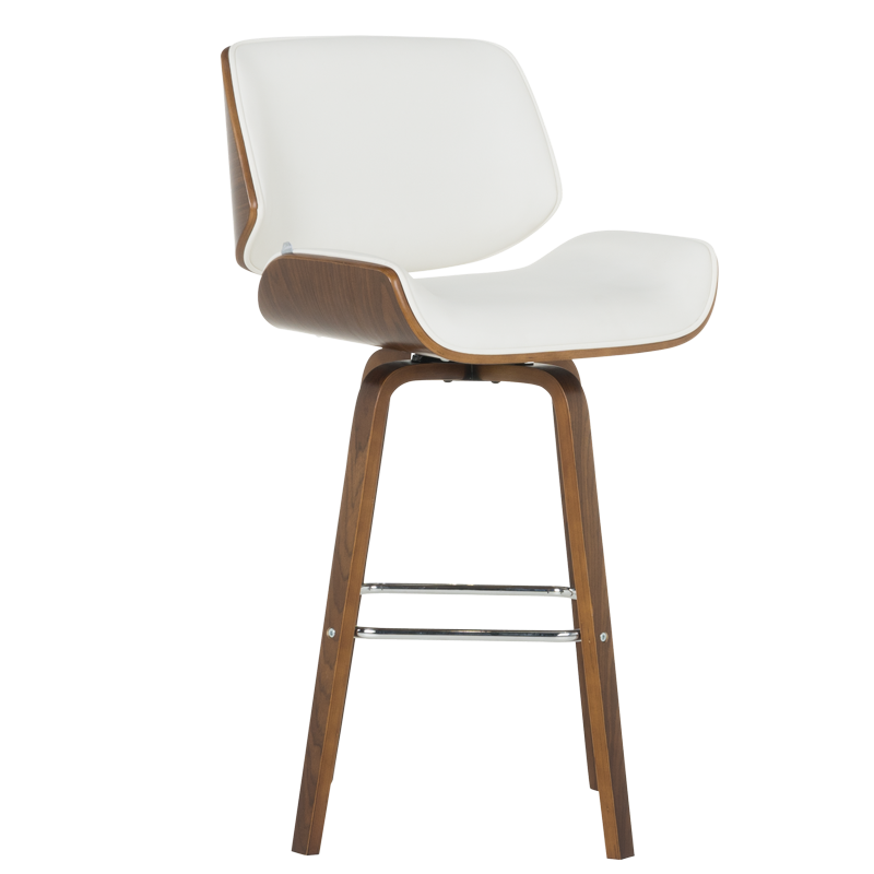 Бар стол Carmen 4027-2 - орех / бял