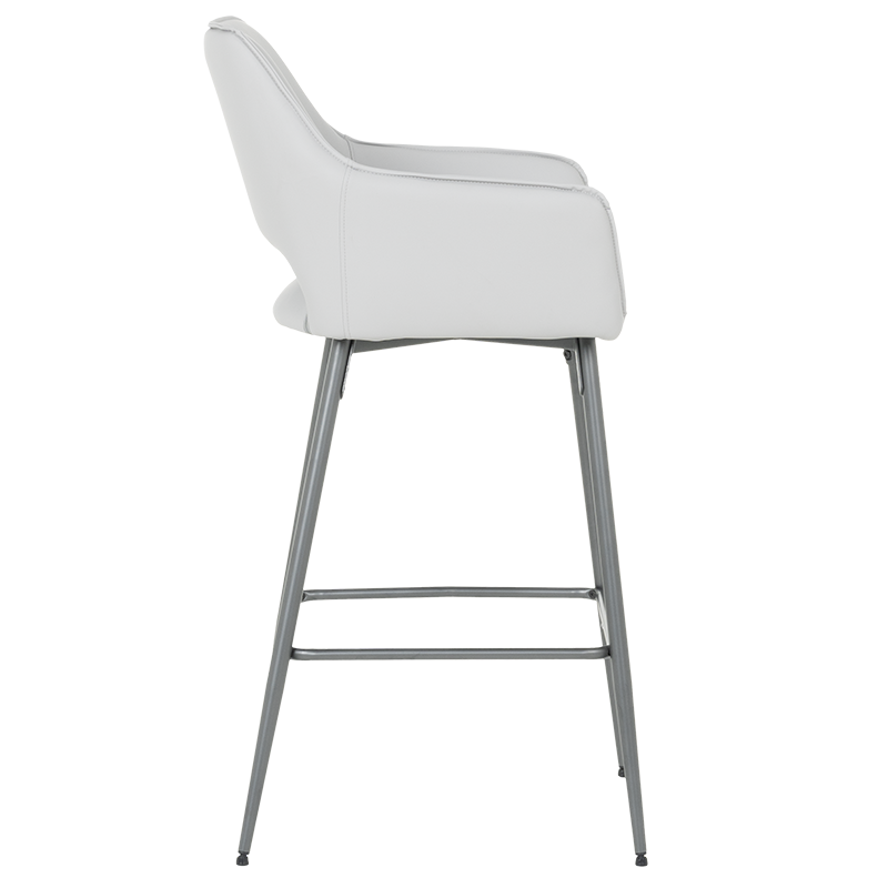 Бар стол TELFORD 2 силиконова кожа - сив 67