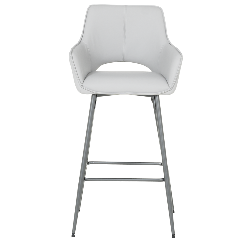 Бар стол TELFORD 2 силиконова кожа - сив 67