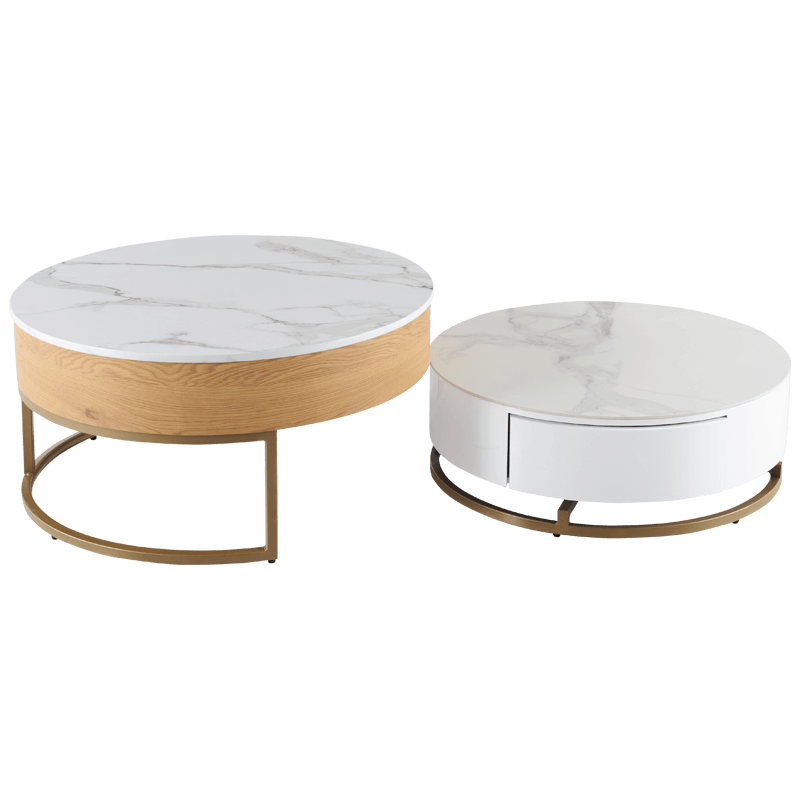 Комплект холни масички TAMPA 1 - бял + бук