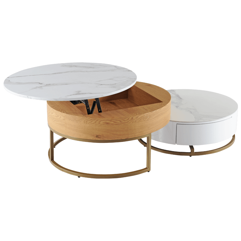 Комплект холни масички TAMPA 1 - бял + бук