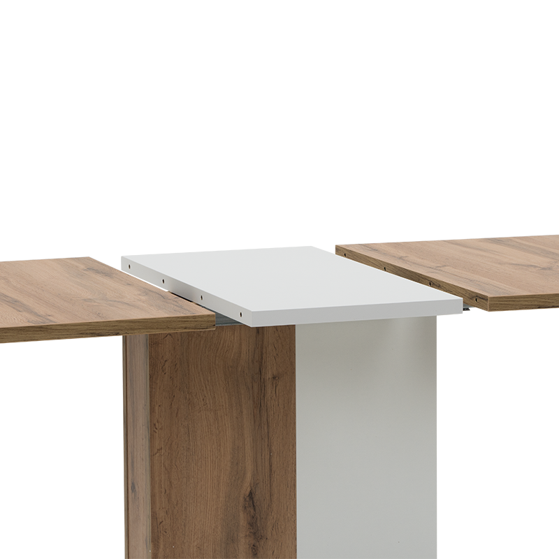 Разтегателна трапезна маса NEXT дъб вотан - бял