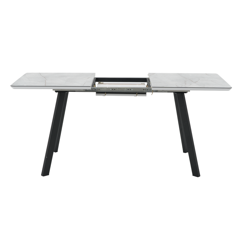 Разтегателна трапезна маса DARWIN - сив - черен
