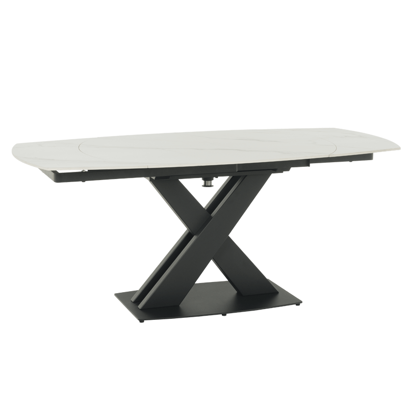 Разтегателна трапезна маса KARLINO - бяла