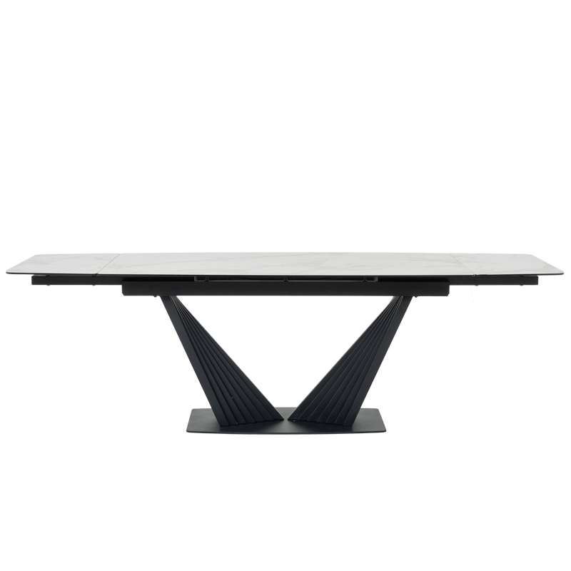 Разтегателна трапезна маса LEGNICA - бяла