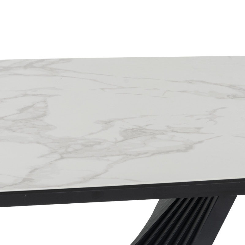 Разтегателна трапезна маса LEGNICA - бяла